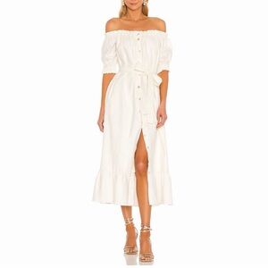 Tularosa Kami Midi Dress in Ivory Size S